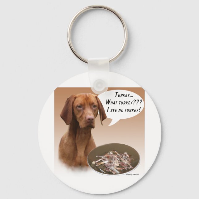 Vizsla Turkey Key Ring (Front)