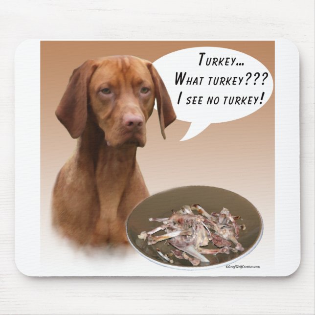 Vizsla Turkey Mouse Mat (Front)