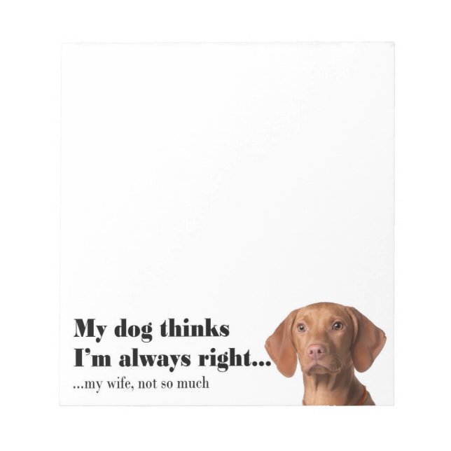 Vizsla v Wife Notepad (Front)