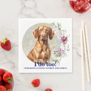  Vizsla Wedding Napkins With Dogs Photo