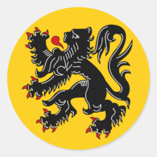 Vlaanderen (Flanders) Classic Round Sticker