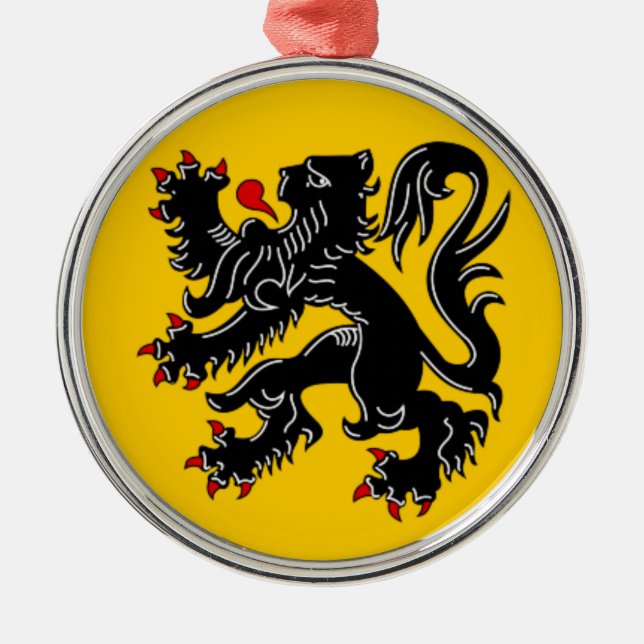 Vlaanderen (Flanders) Metal Tree Decoration (Front)