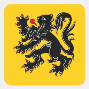 Vlaanderen (Flanders) Square Sticker