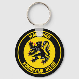 Vlaanderen Round Emblem Key Ring
