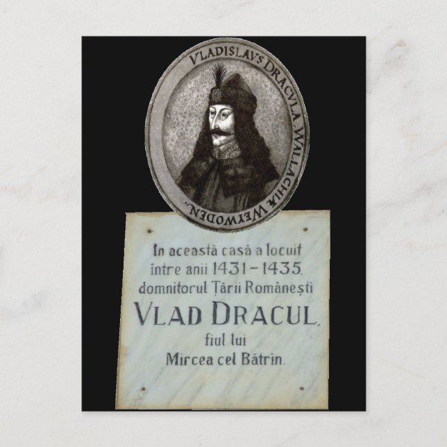 Vlad Dracul Memorial Postcard (Front)