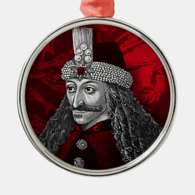 Vlad Dracula Gothic Metal Tree Decoration (Front)