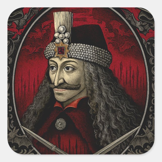 Vlad Dracula Gothic Sticker – Dark Vampire Horror  (Front)