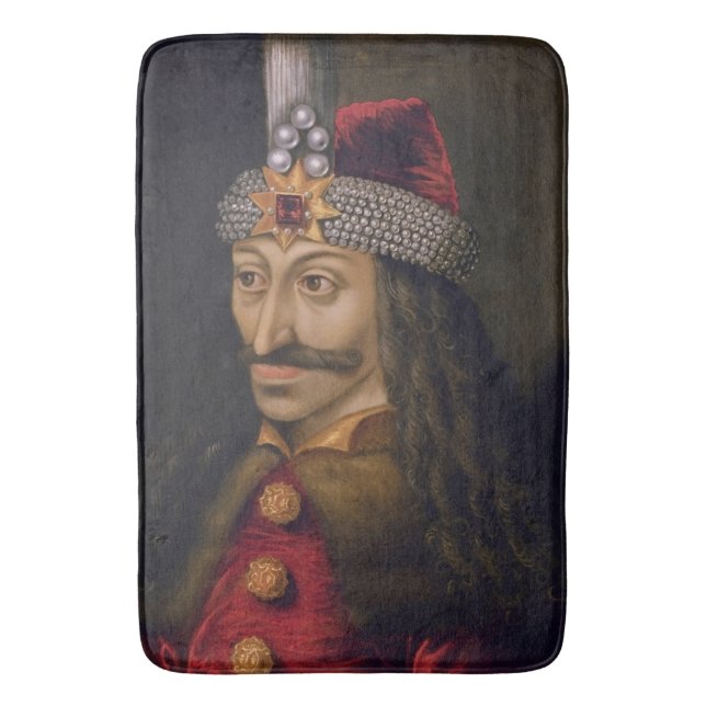 Vlad Tepes: Impaler, Dracula Dragon Prince Voivode Bath Mat (Front Vertical)