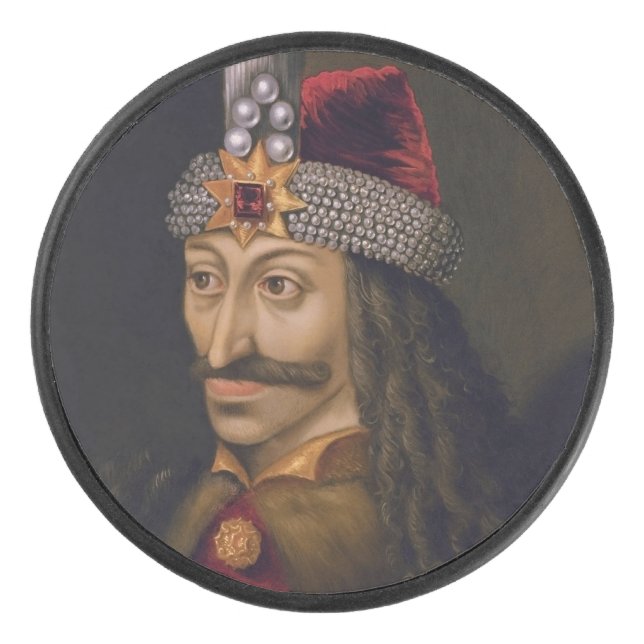 Vlad Tepes: Impaler, Dracula Dragon Prince Voivode Hockey Puck (Front)