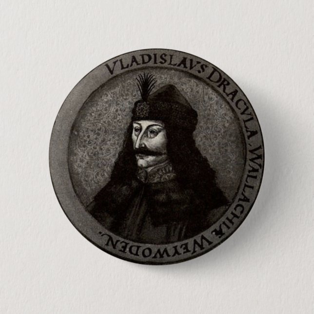 Vlad the Impaler 6 Cm Round Badge (Front)