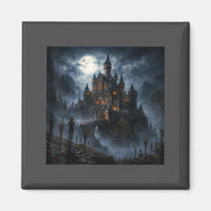 Vlad The Impaler Dark Medieval Castle Art Magnet