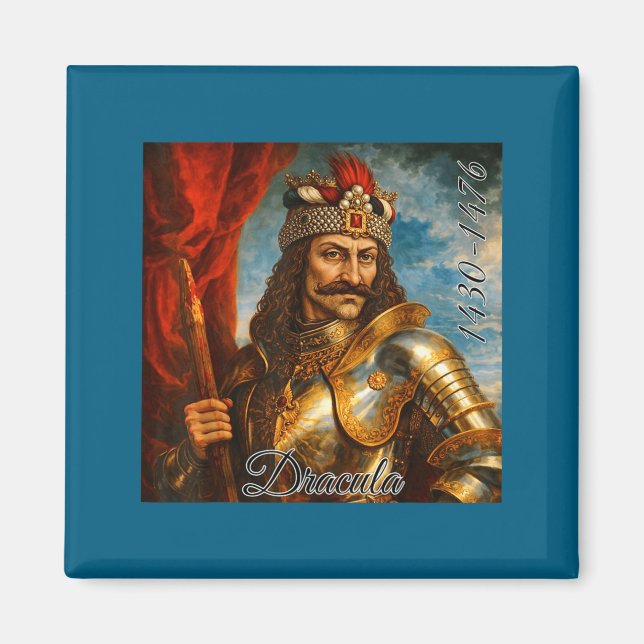 Vlad The Impaler Medieval Rtrait Dracula Art  Magnet (Front)