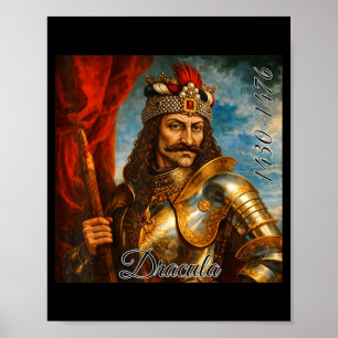 Vlad The Impaler Medieval Rtrait Dracula Art Poster