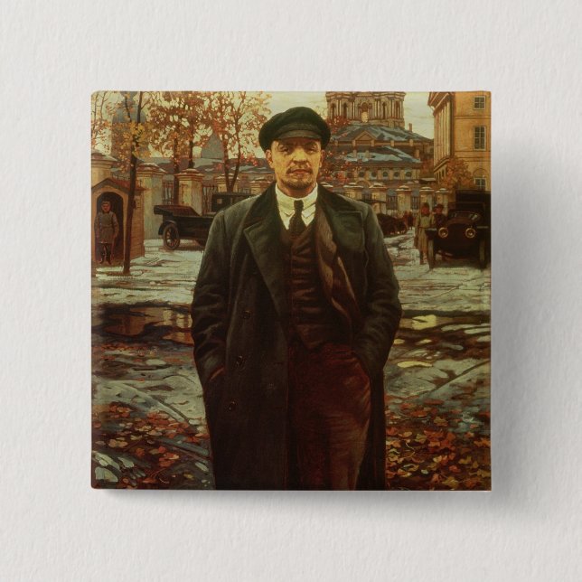 Vladimir Ilyich Lenin  at Smolny, c.1925 15 Cm Square Badge (Front)