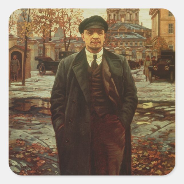 Vladimir Ilyich Lenin  at Smolny, c.1925 Square Sticker (Front)
