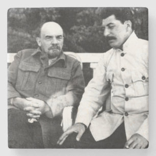 Vladimir Lenin And Joseph Stalin Stone Coaster