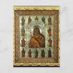 Vladimir Mother of God Orthodox Christian Icon Postcard