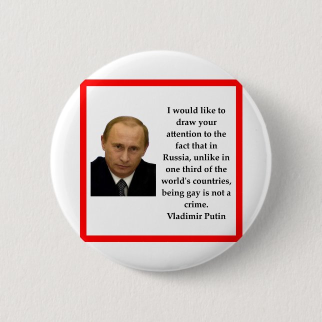 Vladimir Putin 6 Cm Round Badge (Front)