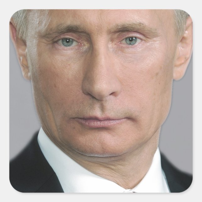 Vladimir Putin Gear Square Sticker (Front)