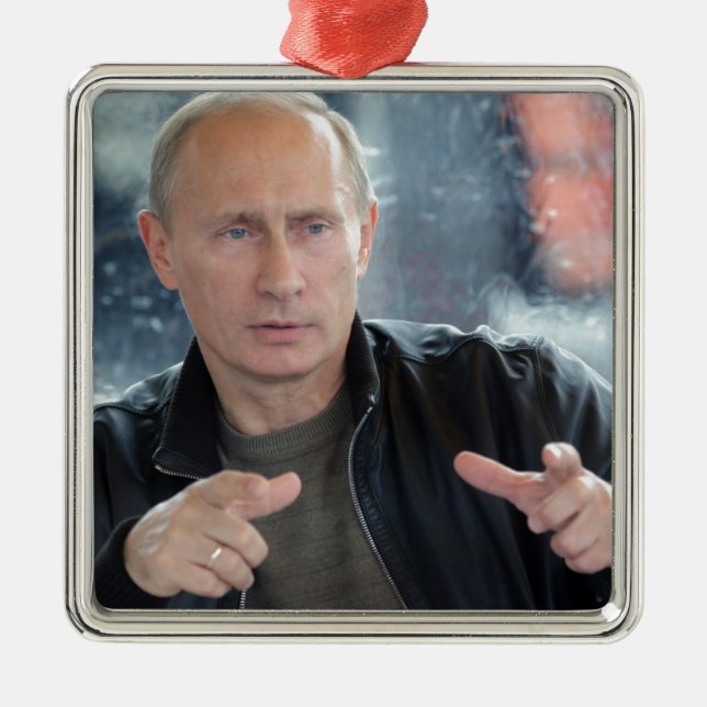 Vladimir Putin Metal Tree Decoration (Front)