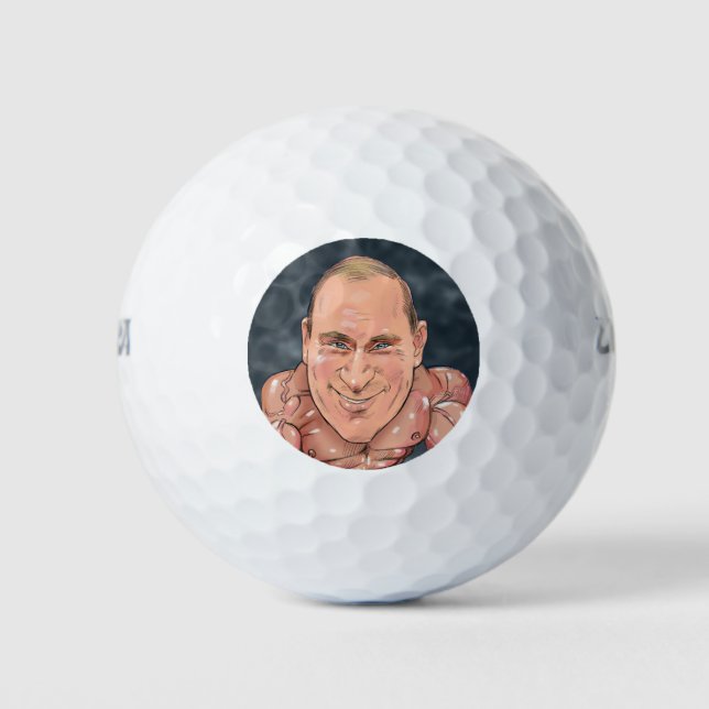 Vladimir Putin Russian leader Golf Balls (Front)