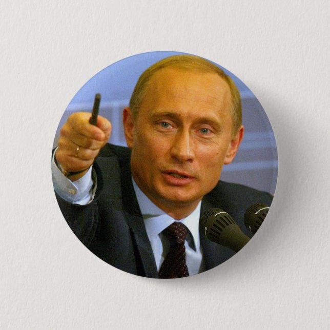 Vladimir Putin wants to give that man a cookie! 6 Cm Round Badge (Front)
