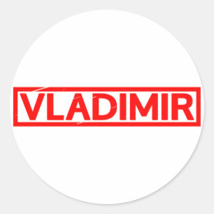 Vladimir Stamp Classic Round Sticker