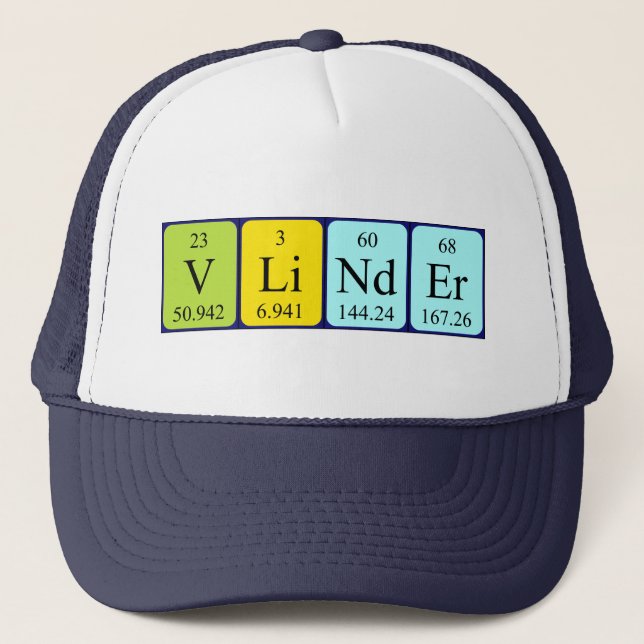 Vlinder periodic table name hat (Front)