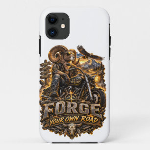VLLC Forge Your Own Road Motorcycle Biker Skeleton iPhone 11 Case