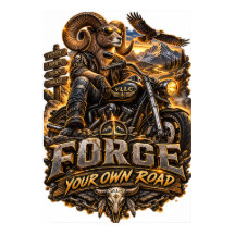 VLLC Forge Your Own Road Motorcycle Biker Skeleton