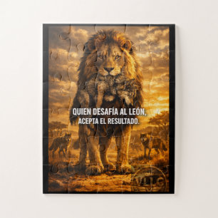 VLLC Lion Vs Wolf Motivational Quote Lion King Wal Jigsaw Puzzle