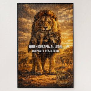 VLLC Lion Vs Wolf Motivational Quote Lion King Wal Jigsaw Puzzle