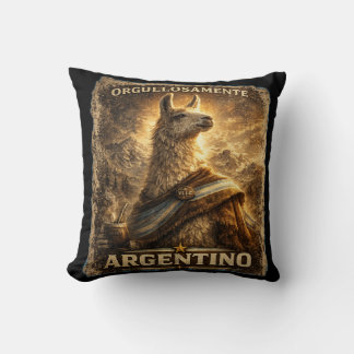 VLLC Proudly Argentine Llama Mate Patriotic Cushion