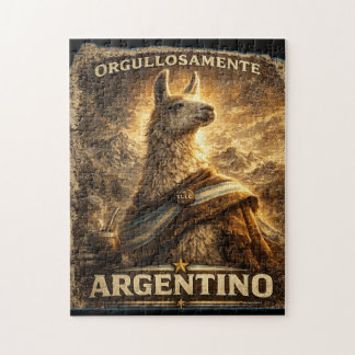VLLC Proudly Argentine Llama Mate Patriotic Jigsaw Puzzle