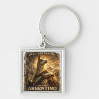 VLLC Proudly Argentine Llama Mate Patriotic Key Ring