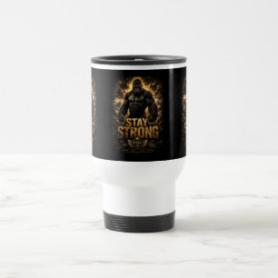 VLLC Stay Strong Bodybuilding Silverback Gorilla G Travel Mug