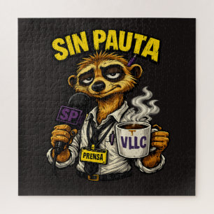 VLLC Tired Journalist Meerkat Press Coffee Mug Jigsaw Puzzle