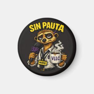 VLLC Tired Journalist Meerkat Press Coffee Mug Magnet