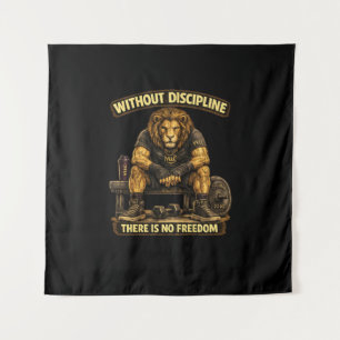 VLLC Without Discipline There Is No Freedom Gym  Tapestry