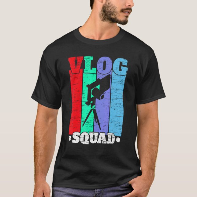 Vlog Squad Social Media Content Creator Vlogger 1 T-Shirt (Front)
