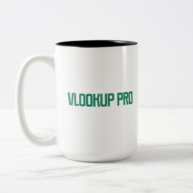 VLOOKUP Pro Excel Data Search Expert Design Two-Tone Coffee Mug (Left)