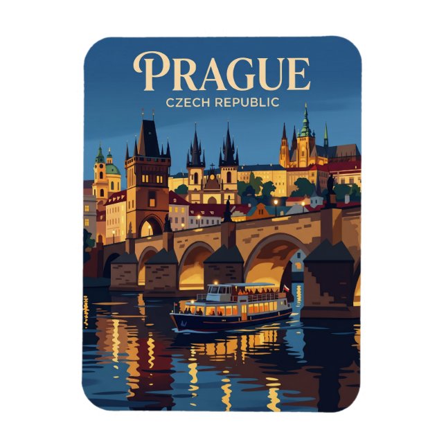 Vltava River Czech Republic Magnet (Vertical)