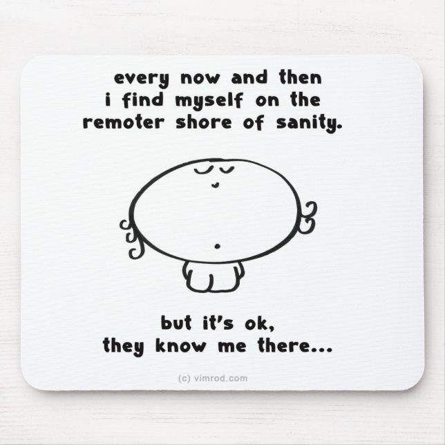 VM8609 vimrod "remoter shore of sanity" Mouse Mat (Front)