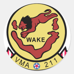 VMA-211 Wake Island Avengers Classic Round Sticker