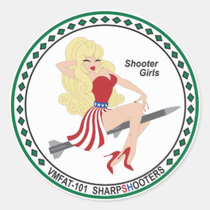 VMFAT-101 "Shooter Girls" Sticker - Kara