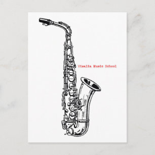 VMS Saxophone Postcard