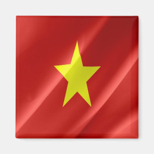 VN - Vietnam - Vietnamese Flag Waving Magnet