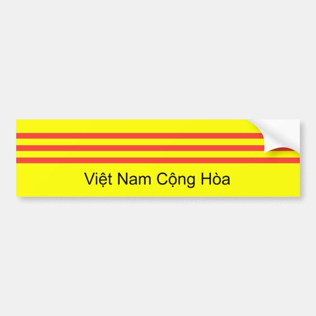 VNCH Flag Bumper Sticker (Front)