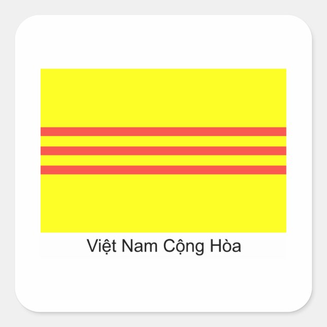VNCH Flag Square Sticker (Front)