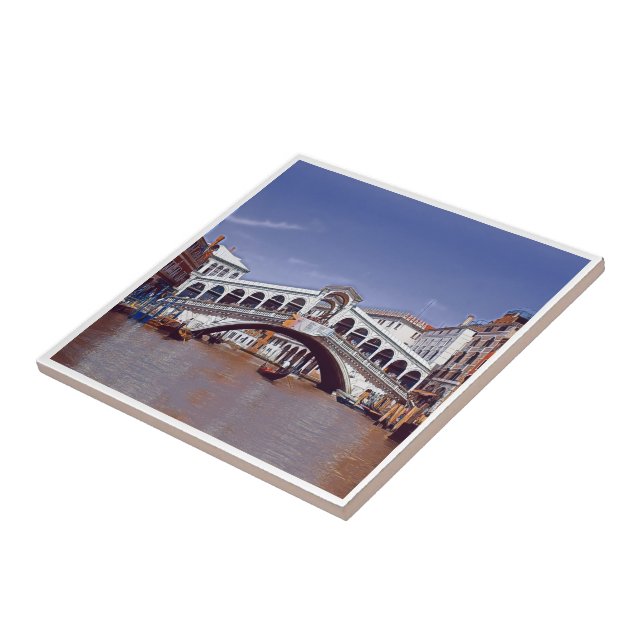 VNT002 VENICE, RIALTO BRIDGE - Italy, Tile (Side)